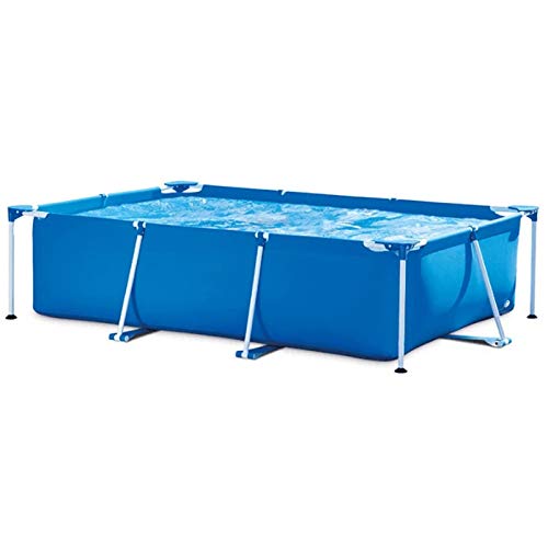 Rectangular Frame Above Ground Swimming Pool Summer Family Swimming Pool Metal Frame Structure Pool Multiplayer Water Games 300X200X75cm