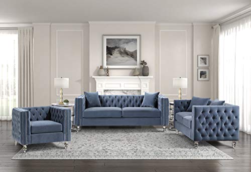 Lexicon Spencer Living Room Sofa, Blue