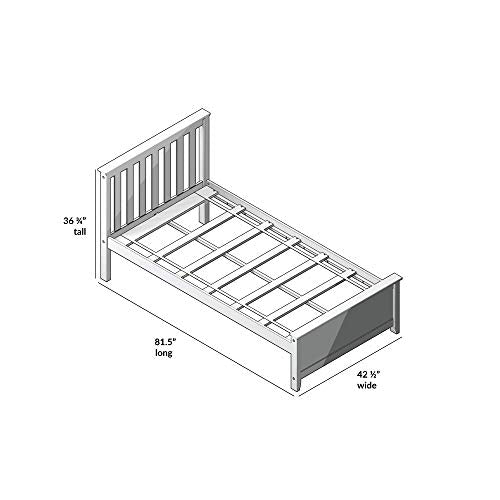 Plank+Beam Traditional Bed, Twin, White