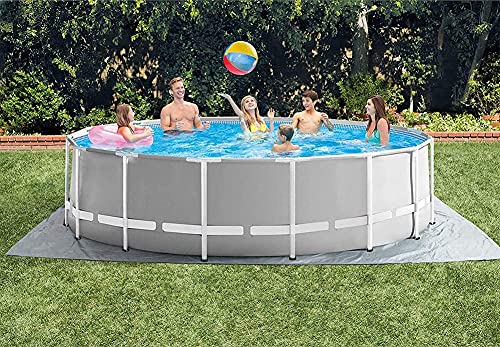 RSQJ Metal Frame Pool Round Frame Above Ground Pool Pond Family Swimming Pool Metal Frame Structure Pool 366 ×76 cm