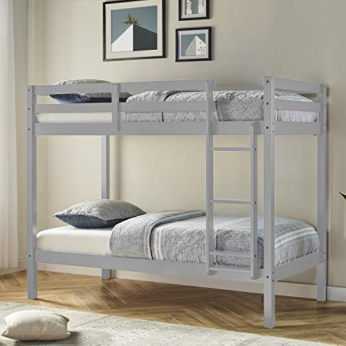 Hillsdale Kids and Teens Caspian Twin Bunk Bed, Twin/Twin, Gray