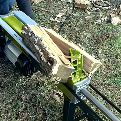 Sun Joe LJ602E 5-Ton 15-Amp Electric Log Splitter w/Hydraulic Ram, Large, Green