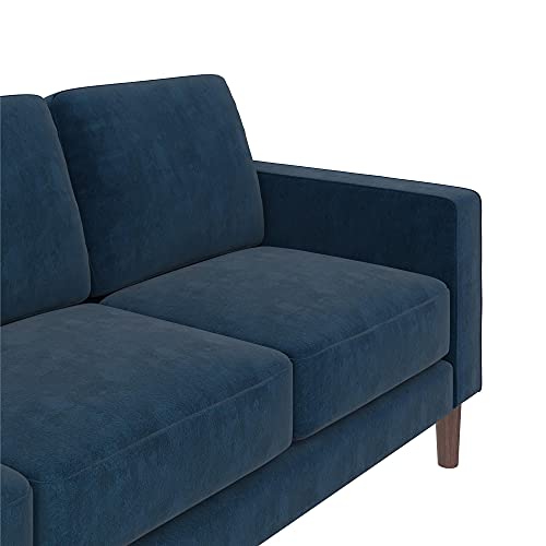 DHP Brynn 3 Seater Sofa, Blue Velvet