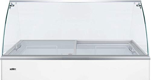 Summit Appliance NOVAGDC45KIT Curved Glass Sneezeguard Kit for Installation On NOVA45 Ice Cream Freezer, Aluminum Work Surface, Easy Installation, Dimensions 18.0
