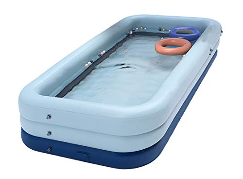 RC Family Automatic Inflatable Swimming Pools Above Ground Pool Kiddie Adult Outdoor Baby Garden Backyard Large Summer Water Party (3.8M：149X70X23in)