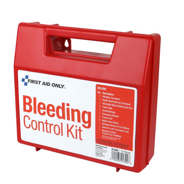 First Aid Only Bleeding Control Wall Station Deluxe Kit (Case of 2)