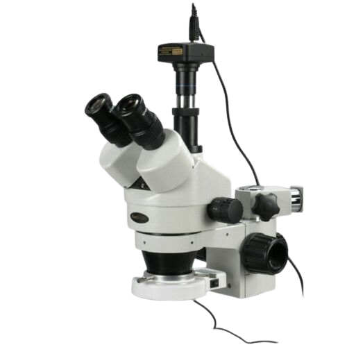 Amscope SM-3T-54S-3M 7X - 45X Trinocular LED Boom Stand Stereo Zoom Microscope Plus 3MP Camera New