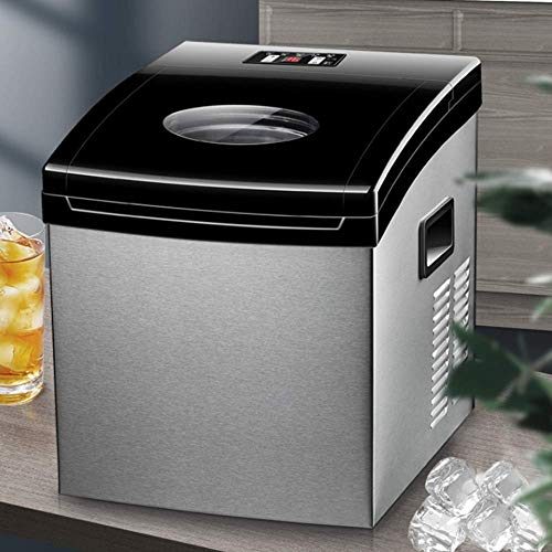 ZH1 Small Desktop ice Machine, Fully Automatic 25 kg, Portable ice Machine with LED Display, Adjustable ice Thickness, Suitable for Family, Party, Commercial
