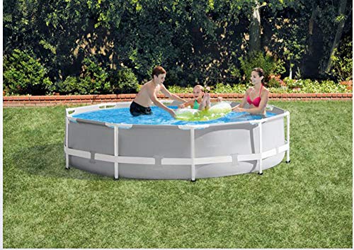 XLBHSH 366 ×76 cm Metal Frame Pool Round Frame Above Ground Pool Pond Family Swimming Pool Metal Frame Structure Pool