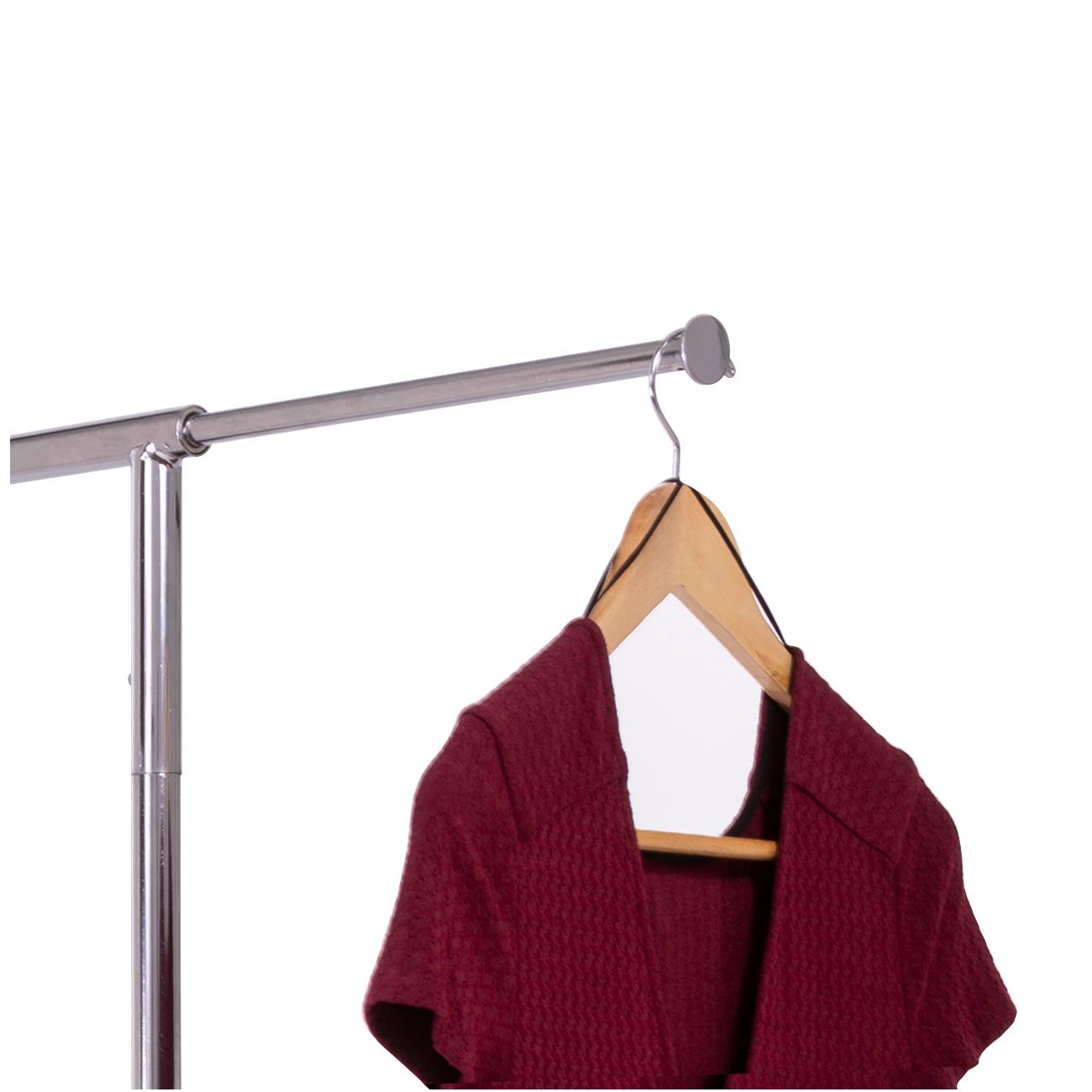 Econoco Collapsible Garment Rack w/ Double Round Tubing Hangrail