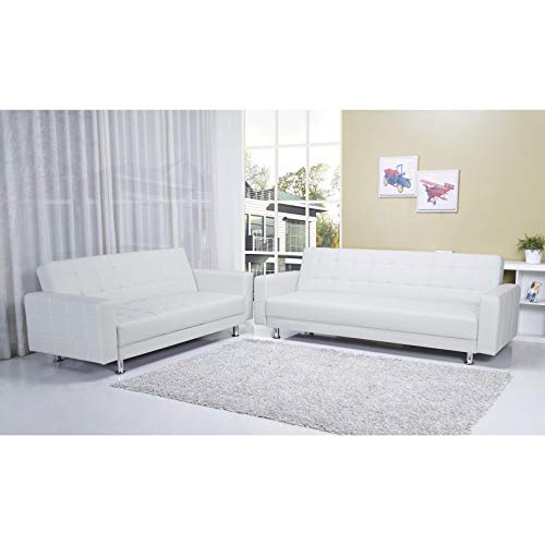 Gold Sparrow Frankfort Convertible Loveseat, One size, Whtie