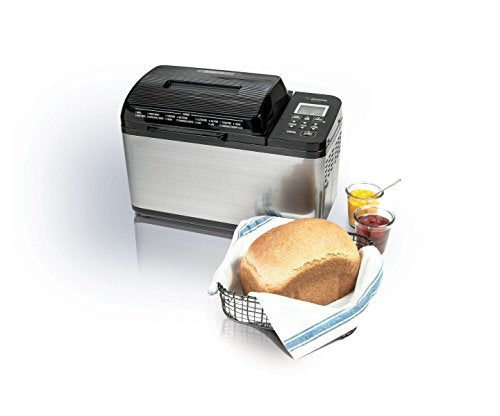 Zojirushi Home Bakery Virtuoso Plus Breadmaker, 2 lb. loaf of bread, Stainless Steel/Black