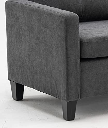 Convertible Sectional Sofa Couch with Chaise L-Shaped Couch 3 Seat Reversible Sectional Sofa Couch for Small Spaces, Gray