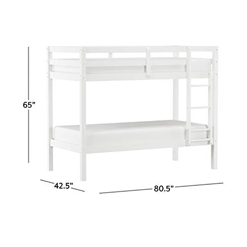 Hillsdale Kids and Teens Caspian Twin Bunk Bed, Twin/Twin, White