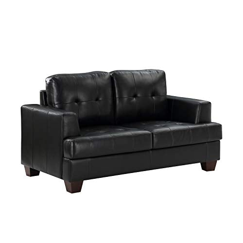 Lexicon Roff Living Room Loveseat, Black