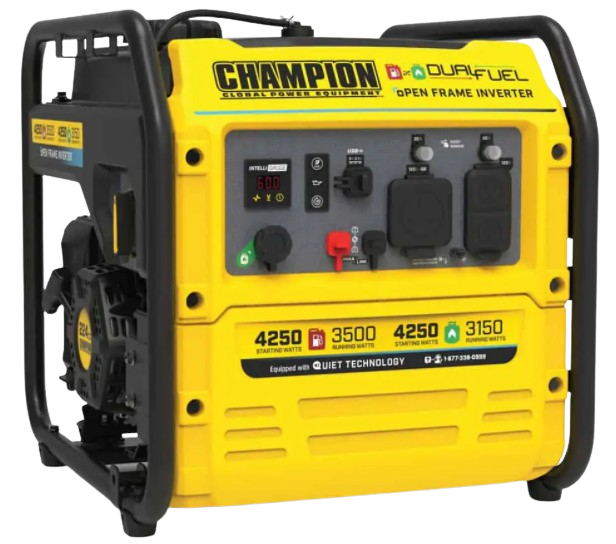Champion 200977 3500W/4250W Open Frame Inverter Dual Fuel Generator New