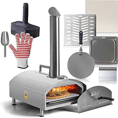 Deco Chef Outdoor Pizza Oven with 2-in-1 Pizza and Grill Oven Functionality, 13