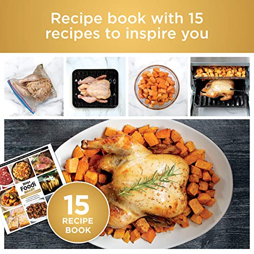 Ninja DT251 Foodi 10-in-1 Smart XL Air Fry Oven, Bake, Broil, Toast, Air Fry, Air Roast, Digital Toaster, Smart Thermometer, True Surround Convection, includes Recipe Book, 1800 Watts, Steel Finish