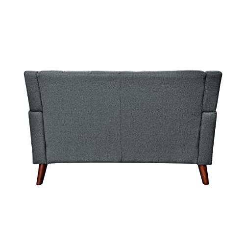 GDFStudio Christopher Knight Home Evelyn Fabric Loveseat, Dark Gray