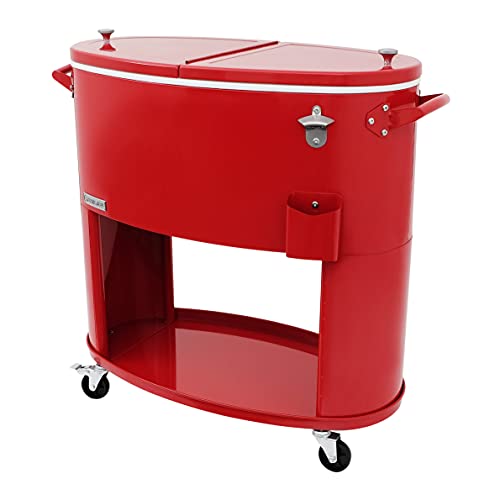 Permasteel PS-A207-RD Patio Cooler, Red