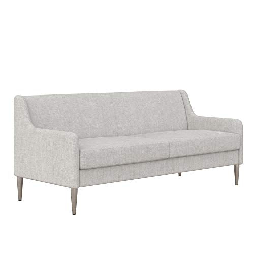 CosmoLiving by Cosmopolitan Virginia Modern Living Room Cushioned Sofa, Light Gray