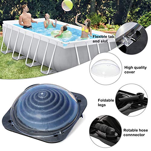 VINGLI Solar Pool Heater Above Ground Domed Solar Powered Swimming Pool Heater Contour Pool Heating Coil