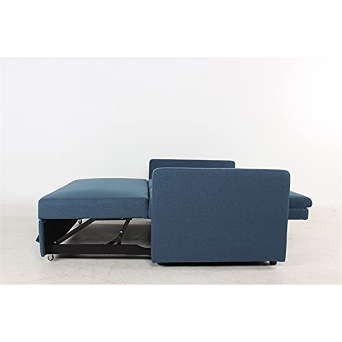 Kingway Furniture Bhrampton Microfiber Sleeper Sofa in Blue
