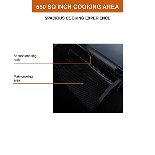 Z GRILLS 550B2 Wood Pellet Grill & Electric Smoker BBQ Combo with Auto Temperature Control | 2021 Upgrade | 553 sq in Black