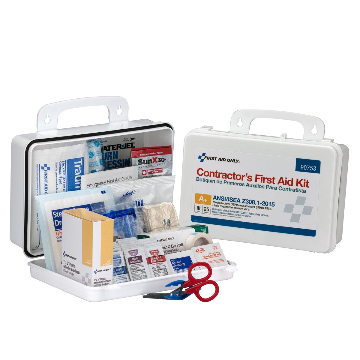 First Aid Only 25 Person Contractor ANSI A+ First Aid Kit, Plastic Case, Type III (5 per order)