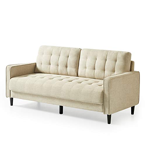ZINUS Benton Sofa Couch / Grid Tufted Cushions / Easy, Tool-Free Assembly, Beige