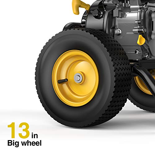 BLUBERY 3600 PSI & 2.7 GPM Gas Pressure Washer, Heavy Duty Power Washer, 50Ft High Pressure Hose&Soap Tank, 5 Adjustable Nozzles, CARB Compliant,Black