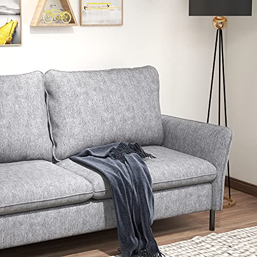Sofa, Modern Sofa Couch Upholstered Tufted Fabric Sofa Futon for Living Room, Tool-Free Assembly, 75
