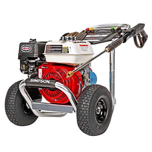 SIMPSON Cleaning ALH3228-S Cleaning ALH3228 3400 PSI at 2.5 GPM Gas Powered by HONDA GX200 Pressure Washer, Red