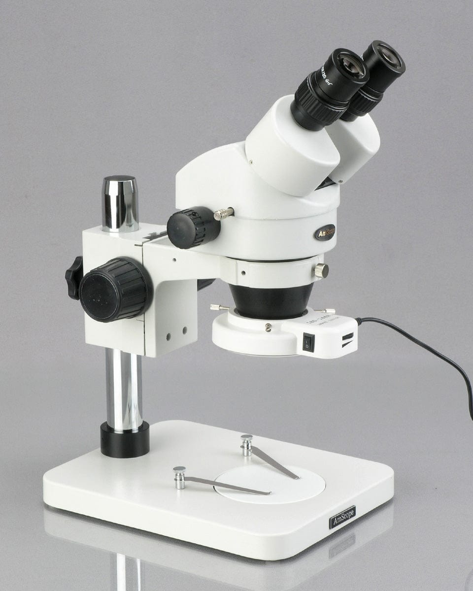 Amscope SM-1BSX-64S 3.5X - 45X Inspection Dissecting Zoom Power Stereo Microscope with 64 LED Light New