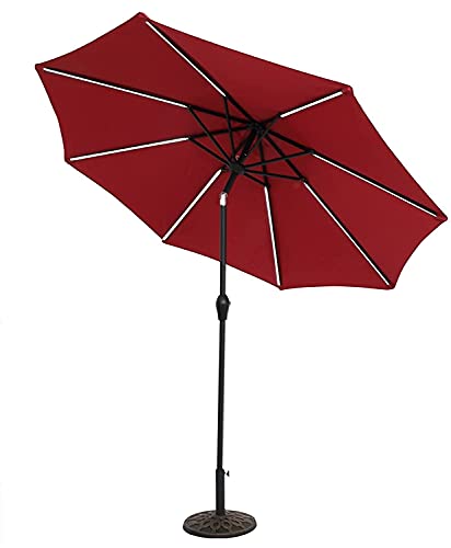 Patio Umbrella Garden Patio Parasol Patio Umbrella Round Umbrella Waterproof Folding Sunshade Top Garden Beach Umbrellas Outdoor GCSQF210525(Color:Red,Size:A)