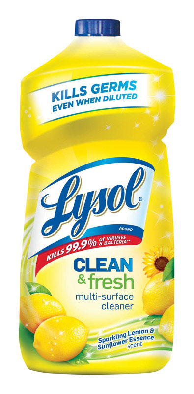 Lysol Clean and Fresh Lemon and Sunflower Scent Antibacterial Disinfectant 40 oz. (Pack of 9)