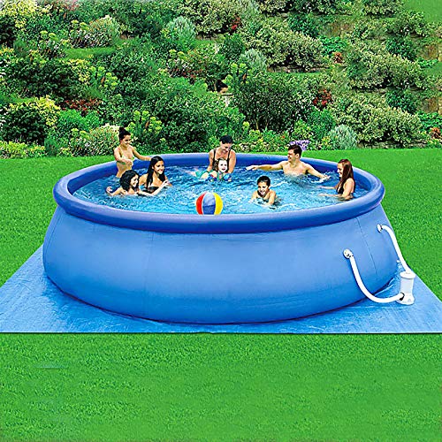 jialili 15ft Pool with Filter Pump, 33 in Deep Inflatable Swimming Pool for Kids Adults, Quick Set Above Ground Swimming Pool for Backyard Garden Patio (Blue)