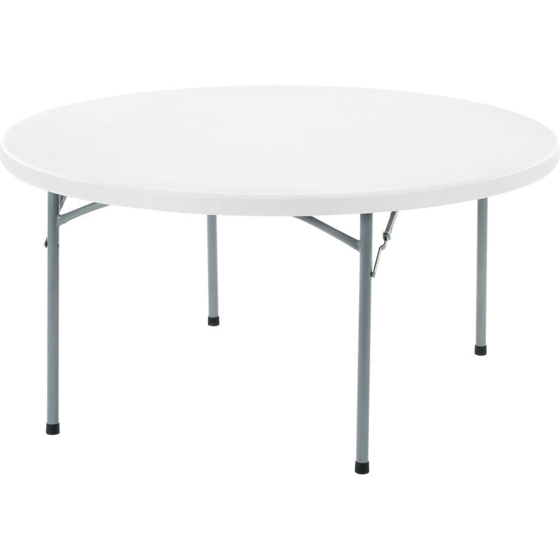 Interion® Round Plastic Folding Table - 60