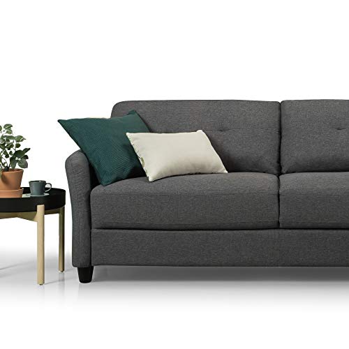 ZINUS Ricardo Sofa Couch / Tufted Cushions / Easy, Tool-Free Assembly, Dark Grey