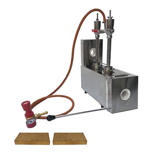 Simond Store Double Burner Propane Forge with Two Doors, 2600 F Rated, for Blacksmithing, Knife Making, Forging Tools and Equipment – Stainless Steel Rectangle Shape