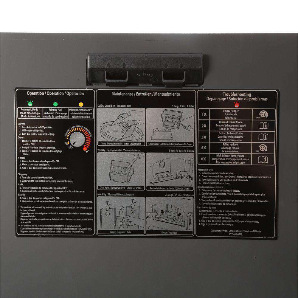 Pleasant Hearth PH50CABPS-B 2,200 Sq Ft 50,000 BTU 120lb Hopper with Auto Ignition Cabinet Style Pellet Stove New