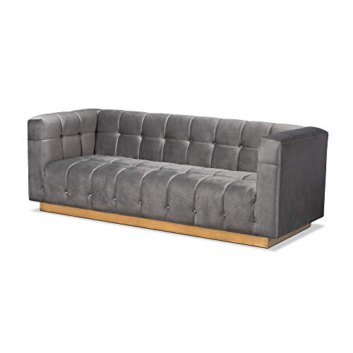 Baxton Studio Sofa, Gray