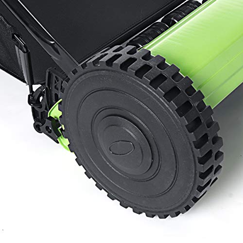 Hand Push Lawn Mower Manual Reel Lawnmower Grass Catch Garden Tool Manchine