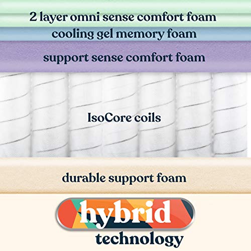 Early Bird Fusion 12 Inch Hybrid Mattress, King, Supportive Memory Foam Comfort