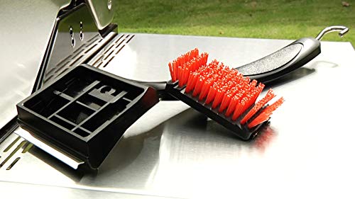 Char-Broil 463673519 Performance Series 2-Burner Cabinet Liquid Propane Gas Grill, Stainless Steel & 8666894 SAFER Replaceable Head Nylon Bristle Grill Brush with Cool Clean Technology, One Size