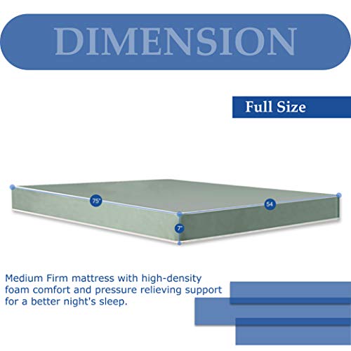 Wayton 7-Inch Medium Firm Double Sided Tight top Foam Rolled Vinyl Mattress