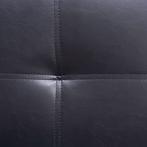 Yuventoo 3P SOFA 3-Seater Home Living Room Wooden arms Black