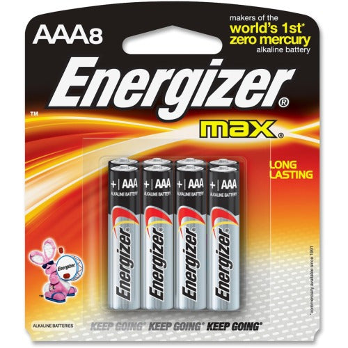 Energizer Max Alkaline AAA Batteries, For Multipurpose - AAA - Alkaline - 192 / Carton