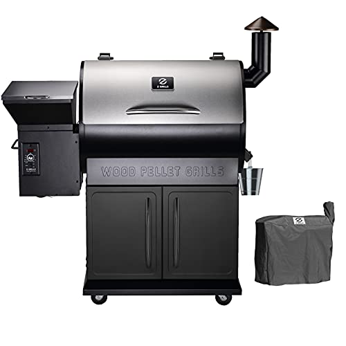 Z GRILLS 2021 Upgrade Wood Pellet Grills 8-in-1 Smoker Grill 700 SQIN Cooking Area,20LB Hopper Free Cover Gift