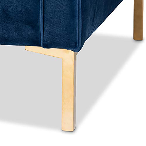 Baxton Studio Sofas, Royal Blue/Gold